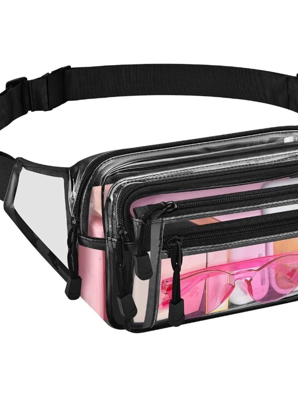 Clear Bag Stadium Approved Large Clear Fanny Pack for Women for Work,Multi-purpo